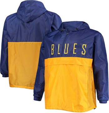 PROFILE Men's Blue St. Louis Blues Big & Tall Anorak Half-Zip