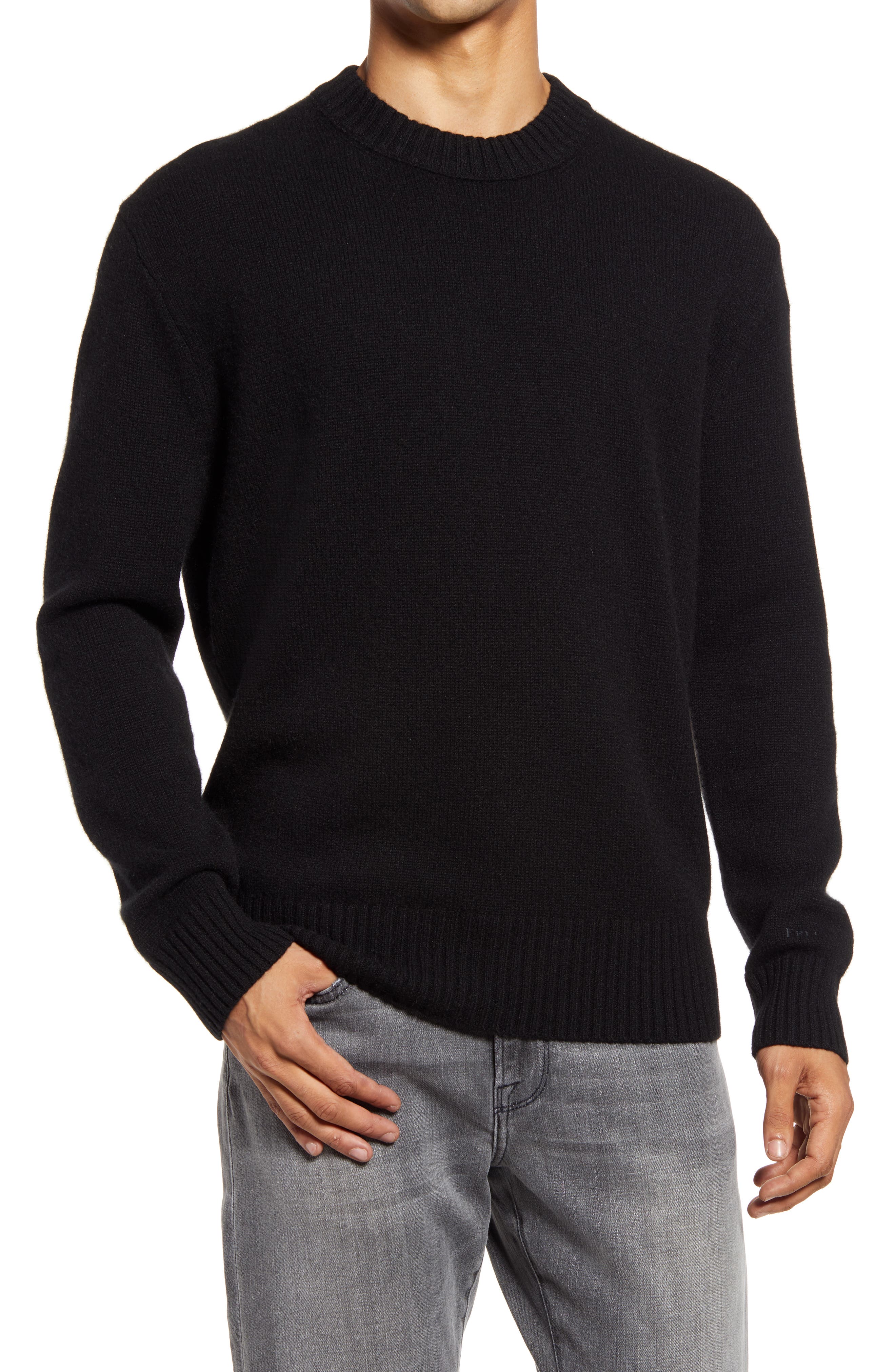 black cashmere crewneck