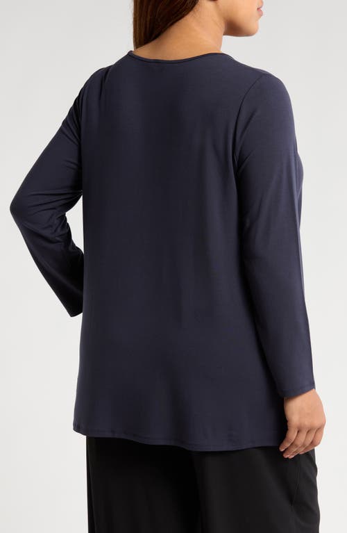 Shop Eileen Fisher Easy V-neck Tunic In Nocturne