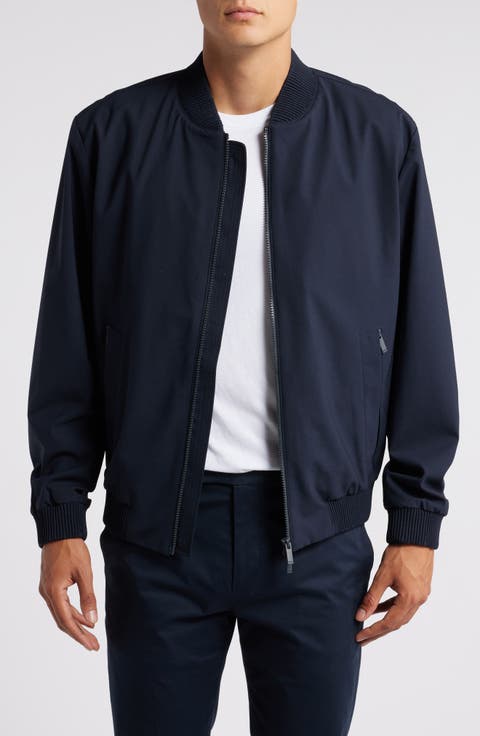Nordstrom wool blouson jacket BLK S