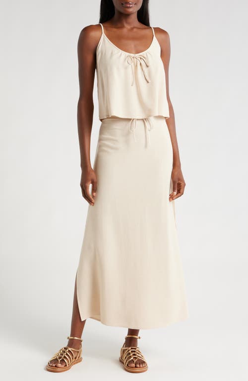 Nordstrom Two-piece Tank & Skirt Cover-up In Beige Beach