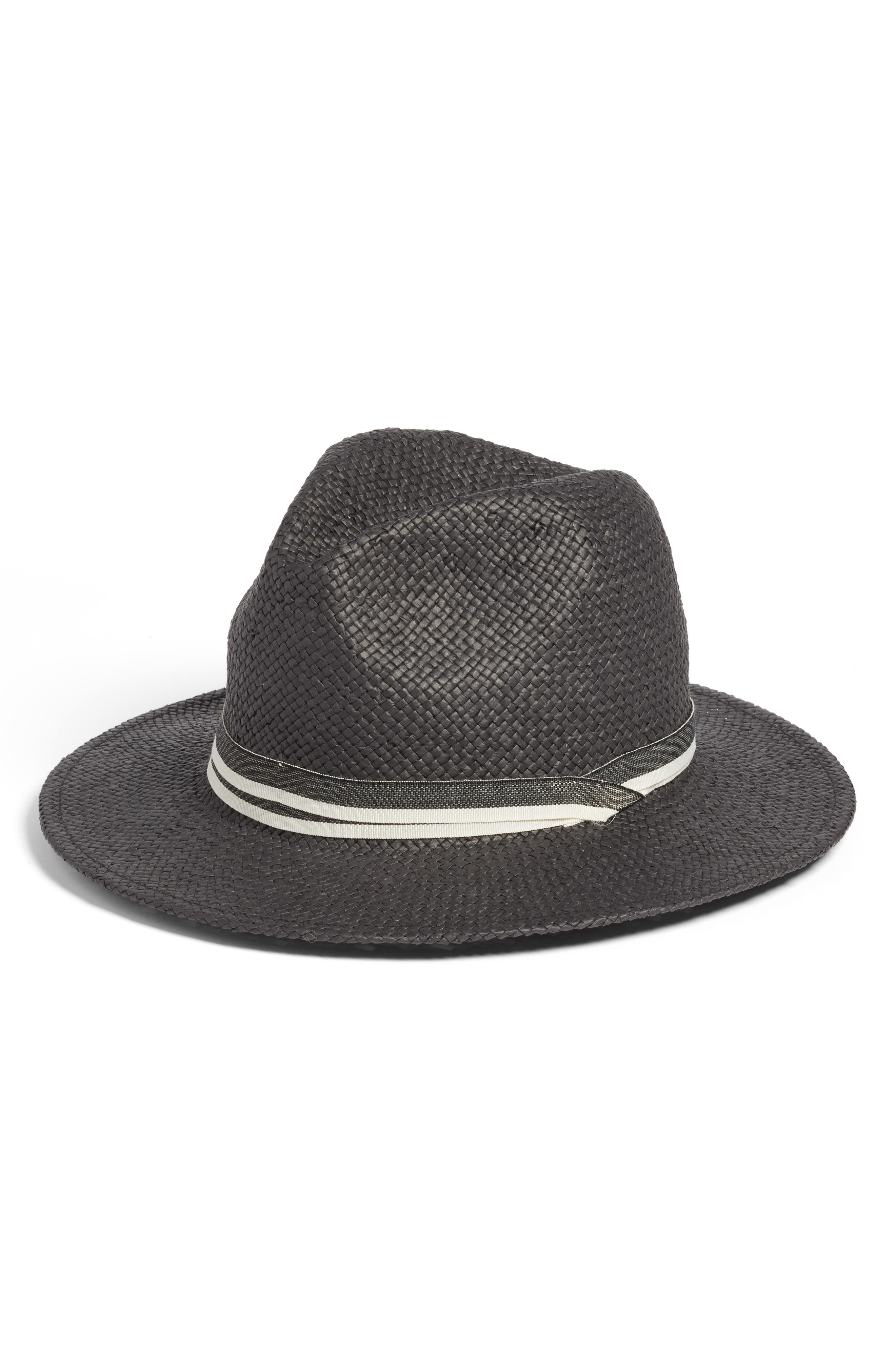 navy panama hat