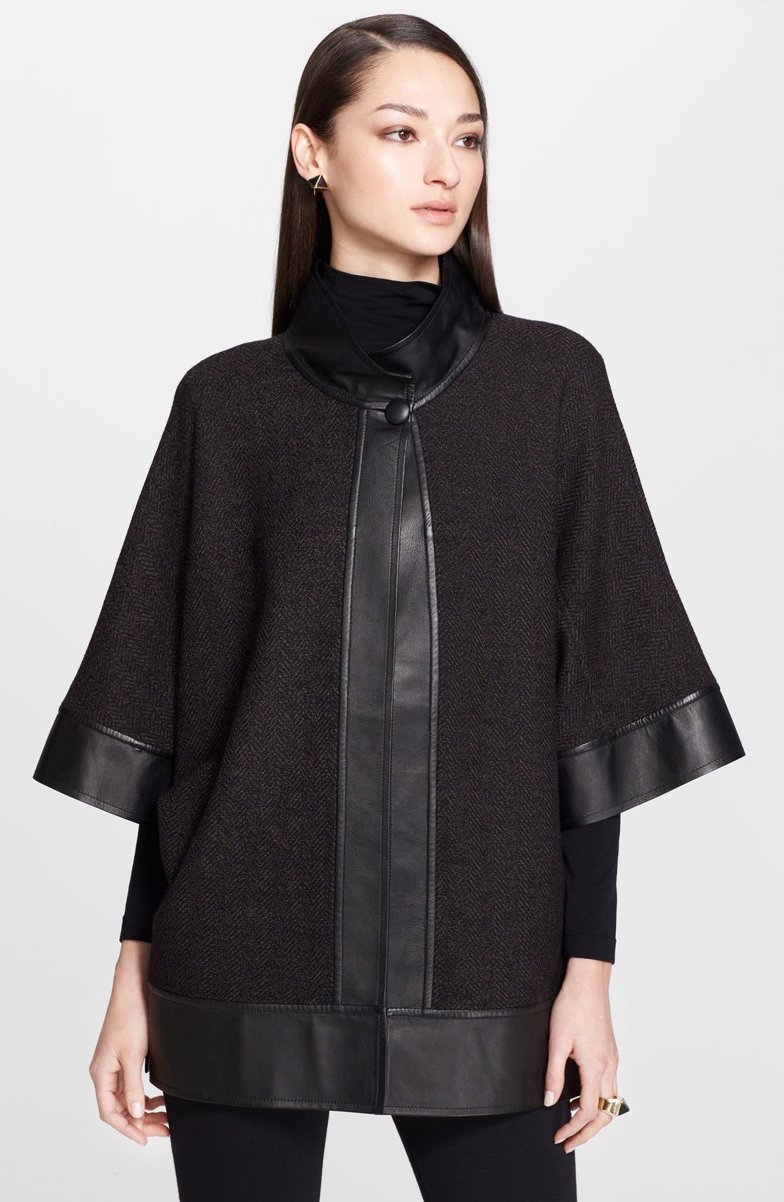 St. John Collection Bouclé Herringbone Knit Jacket Nordstrom