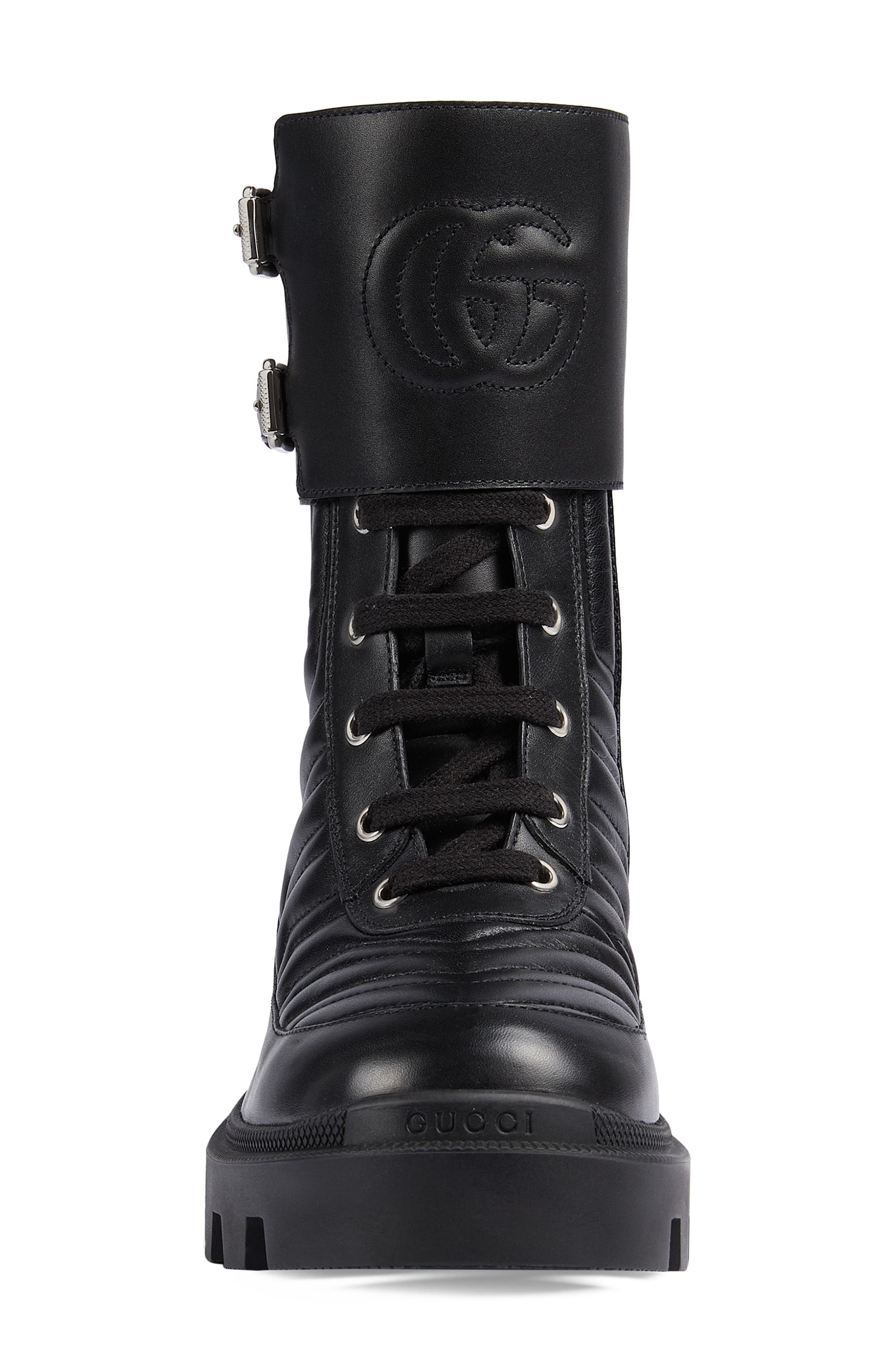 gucci frances combat boots