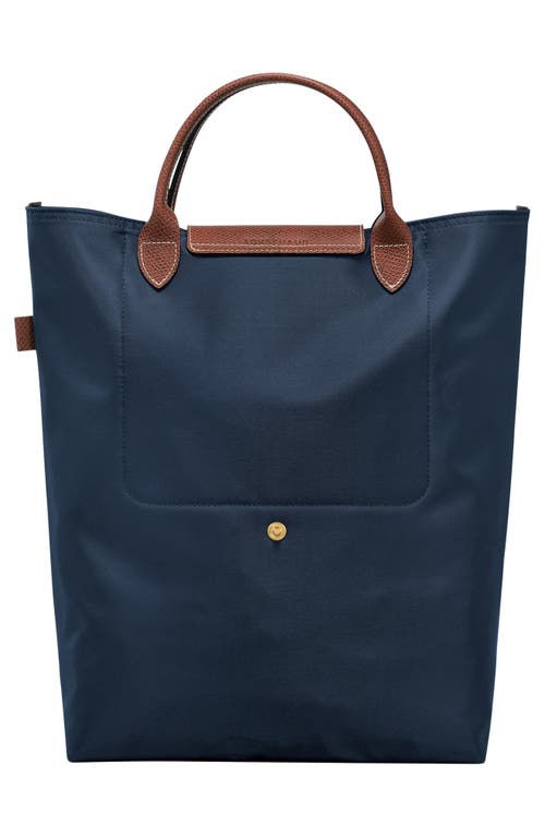 Longchamp Medium Cabas Replay Recycled Canvas Tote In Navy