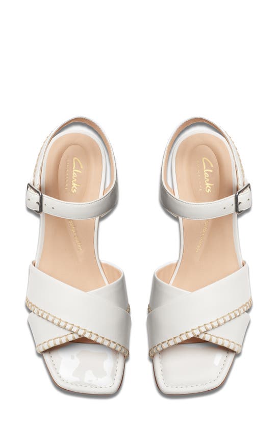 Shop Clarks Serina 35 Ankle Strap Sandal In Off White Lea