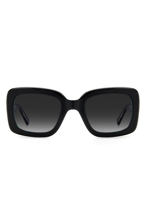 Kate Spade Bellamys 52mm Gradient Rectangular Sunglasses In Black/grey Shaded