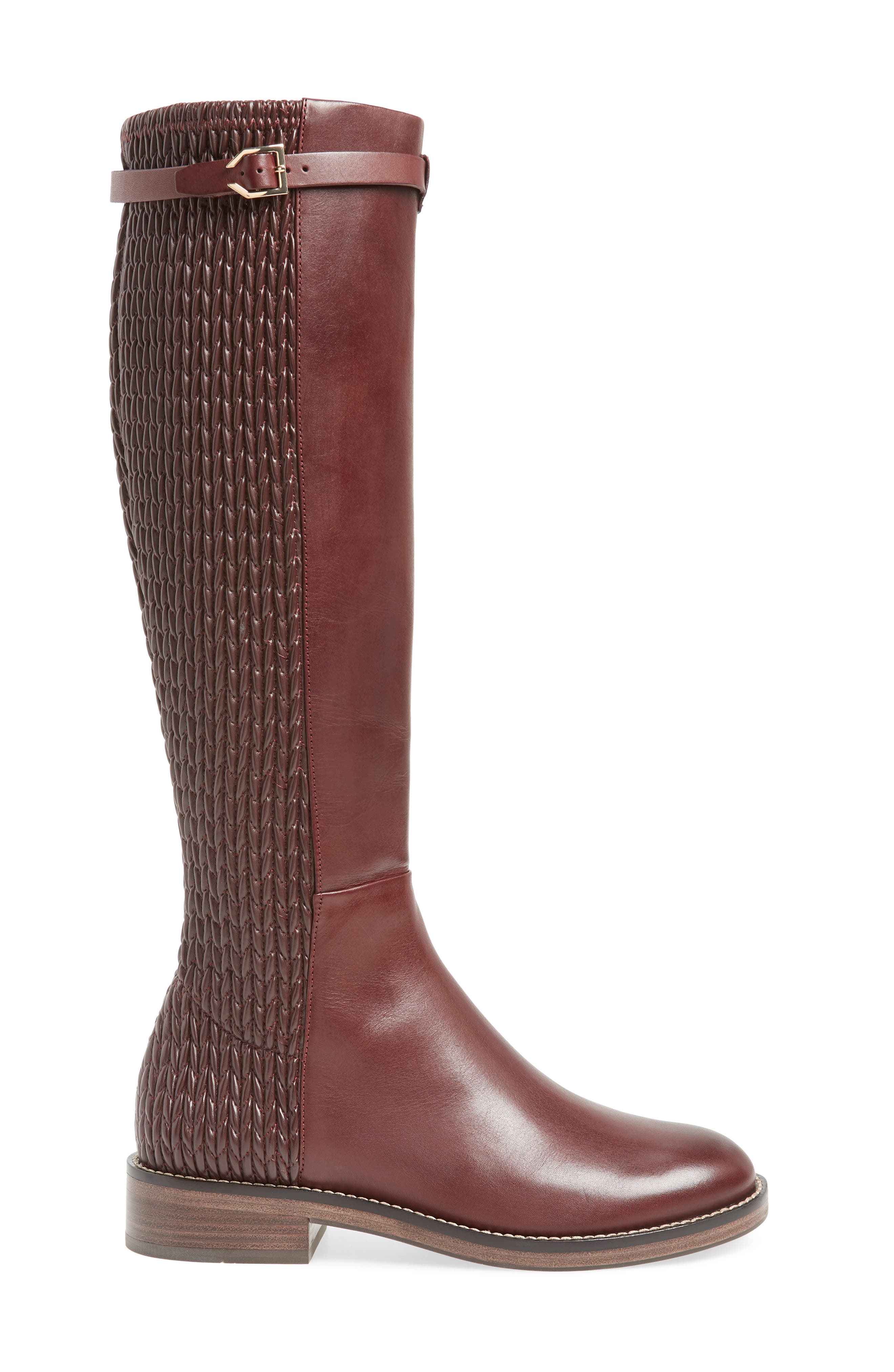 cole haan lexi grand stretch leather and woven ankle boots