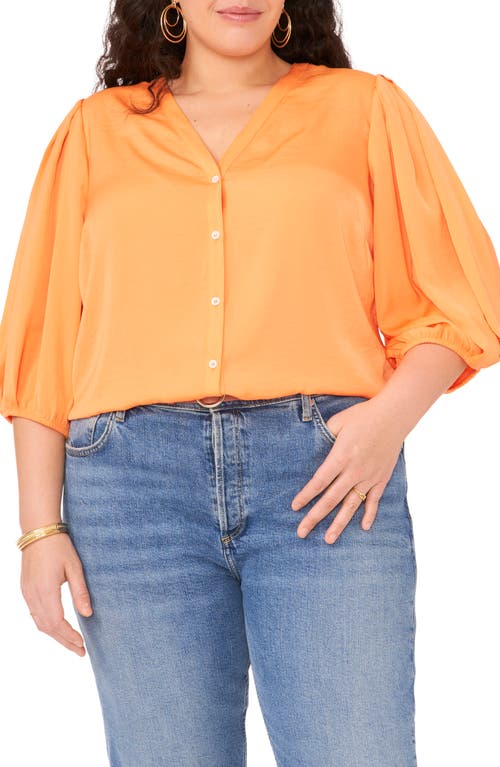 Vince Camuto Balloon Sleeve Shirt Orange Fizz at Nordstrom,