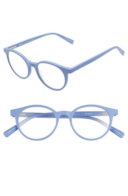 Eyebobs Case Closed 49mm Round Reading Glasses - Blue Matte