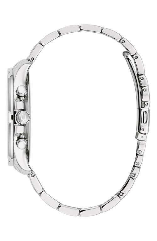 Bulova Bracelet Strap Chronograph Watch, 43mm In Silver
