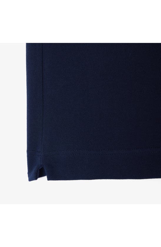 Shop Lacoste Regular Fit Tipped Piqué Polo In 166 Marine