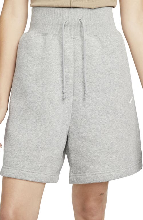 Nike Sportswear Phoenix Fleece Shorts in Dark Grey Heather/Sail