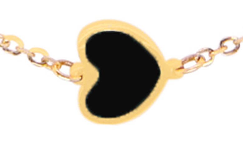 Shop House Of Frosted Heart Station Chain Necklace In Onyx