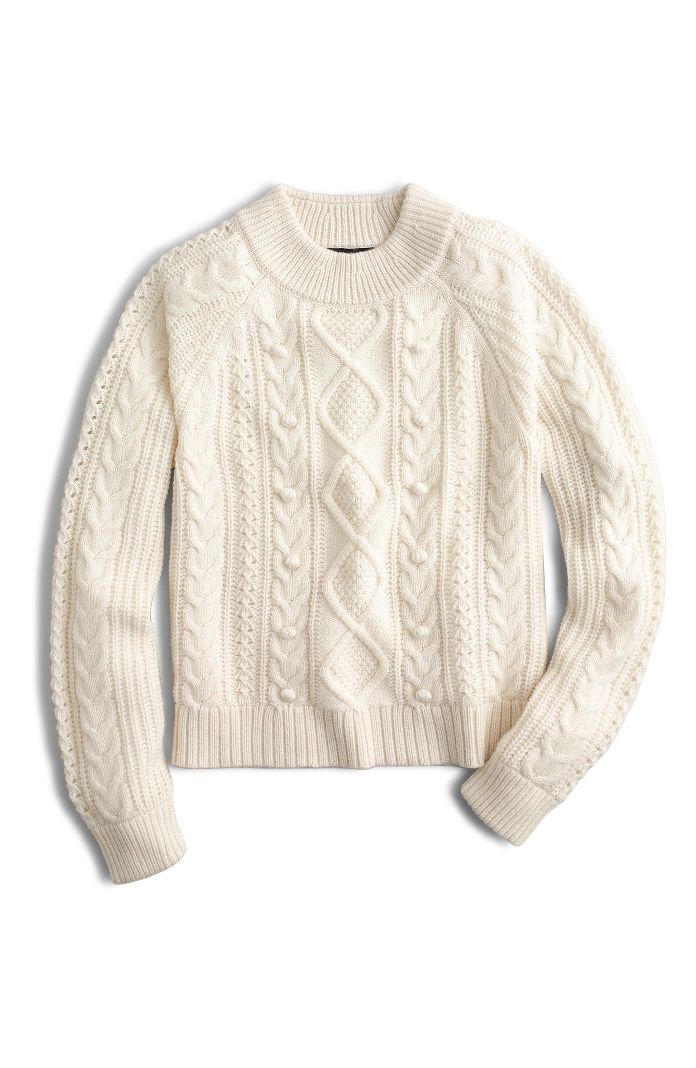 j crew cable knit cardigan