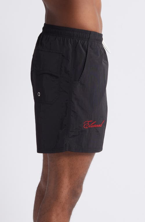 Shop Elwood Venice Nylon Swim Trunks In Coal