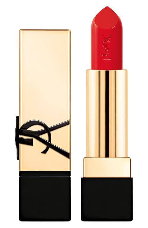 Yves Saint Laurent Rouge Pur Couture Caring Satin Lipstick with Ceramides in Le Rouge at Nordstrom