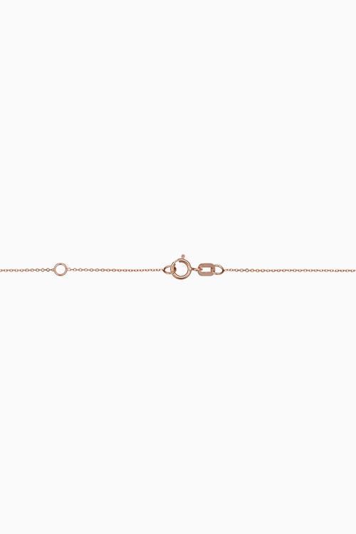 Oradina 14k Gold Brooklyn Bar Drop Necklace In Rose Gold