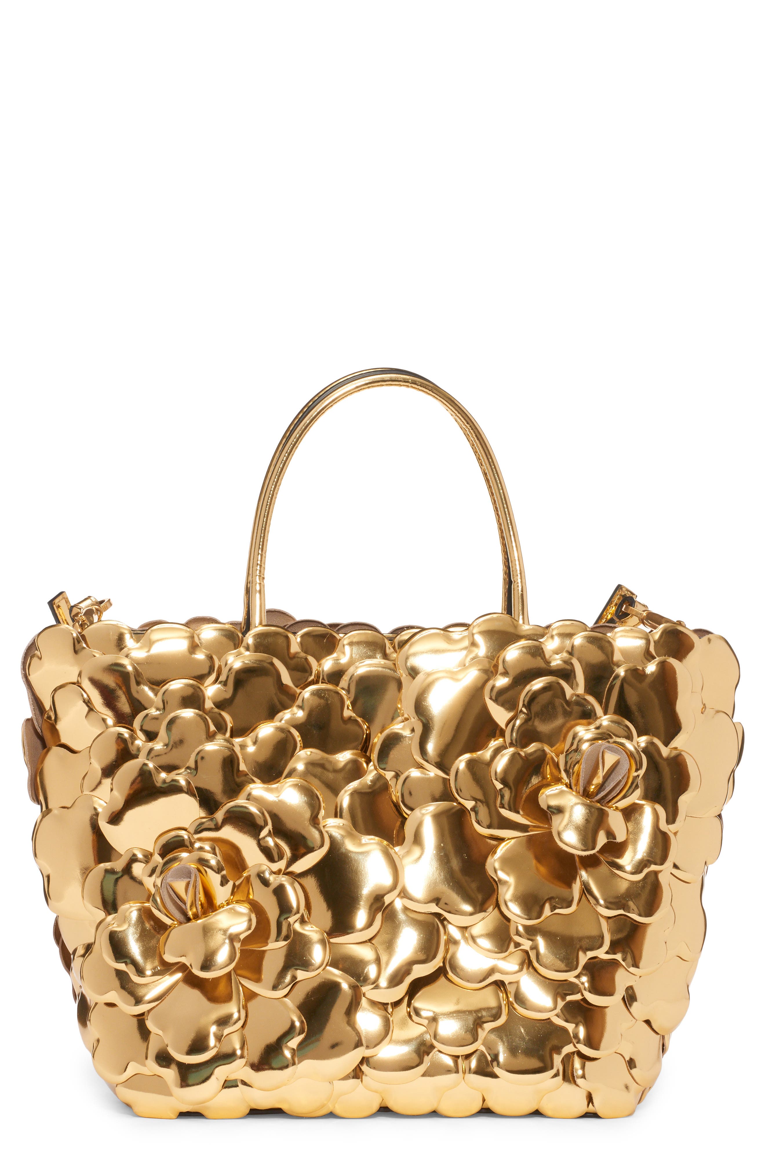 metallic designer bag