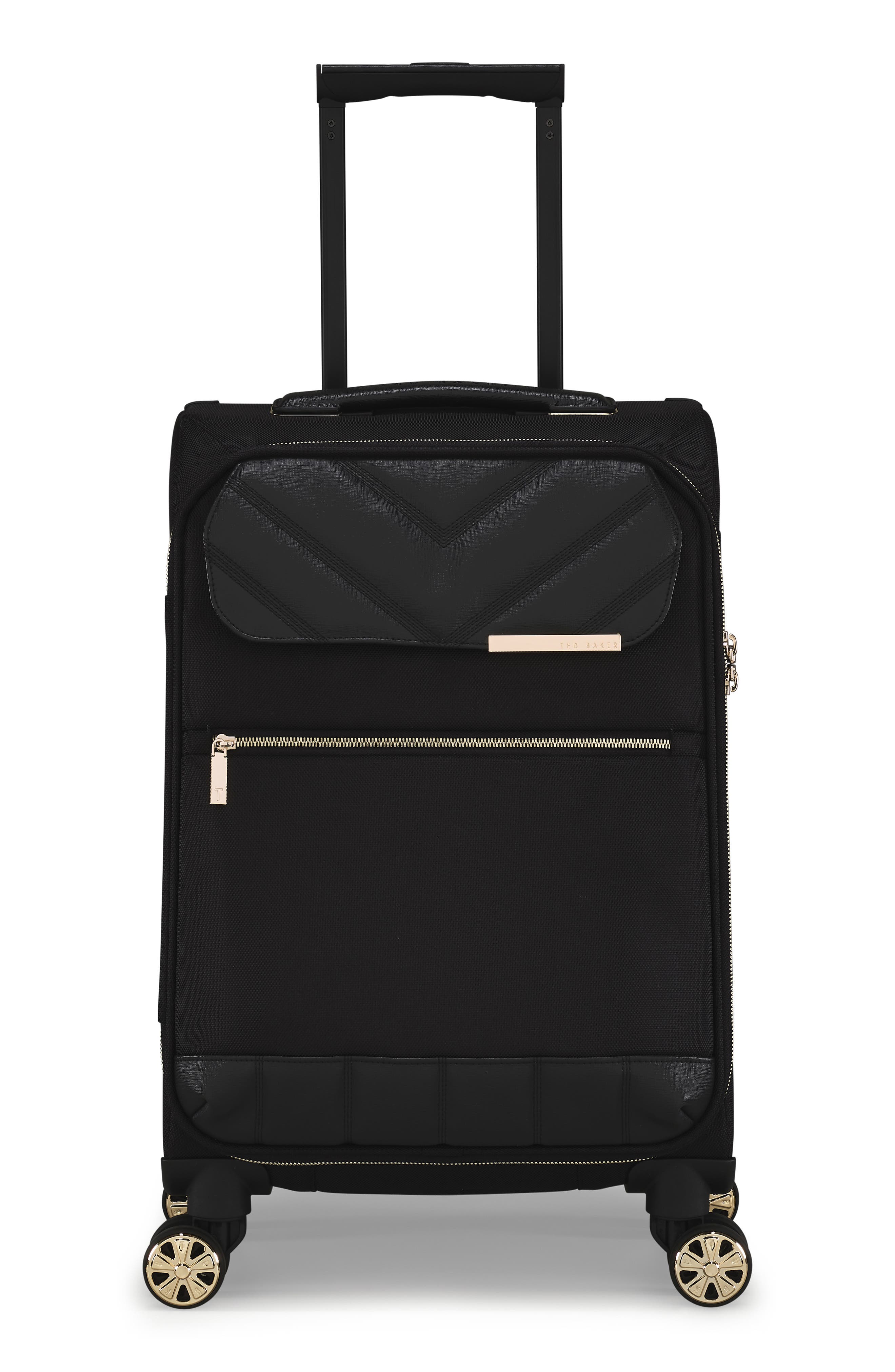 新発売の Ted Baker Albany Lightweight Black) Fashion Softside Luggage Suitcase  (Vanity Case, Eco Spinner バス用品