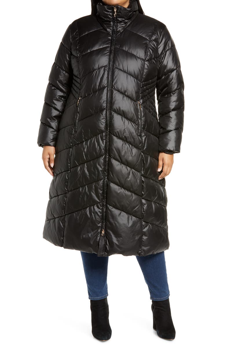 Gallery Long Quilted Parka with Faux Fur Trim, Alternate, color, 