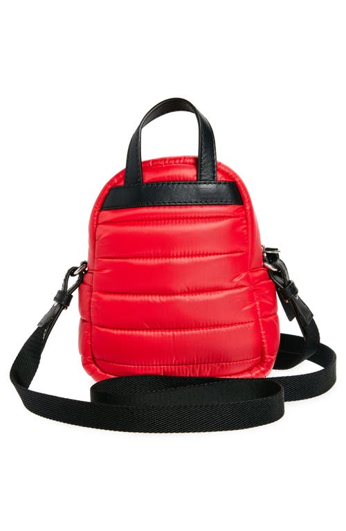 Shop Moncler Small Kilia Nylon Puffer Backpack In Red