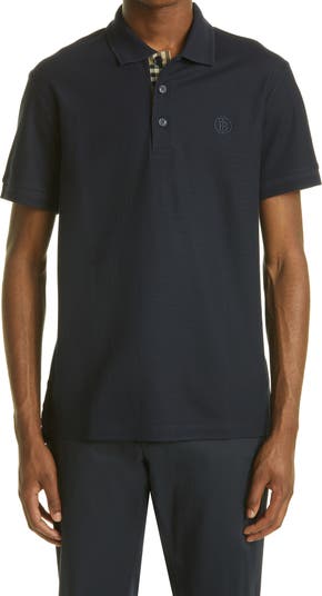 BURBERRY Embroidered cotton-piqué polo shirt
