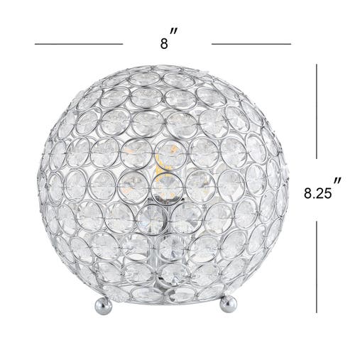 Jonathan Y Gemma Acrylic/metal Led Table Lamp In Clear/chrome
