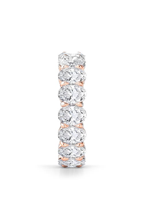Hautecarat Oval Cut Lab Grown Diamond Eternity Band In Rose Gold
