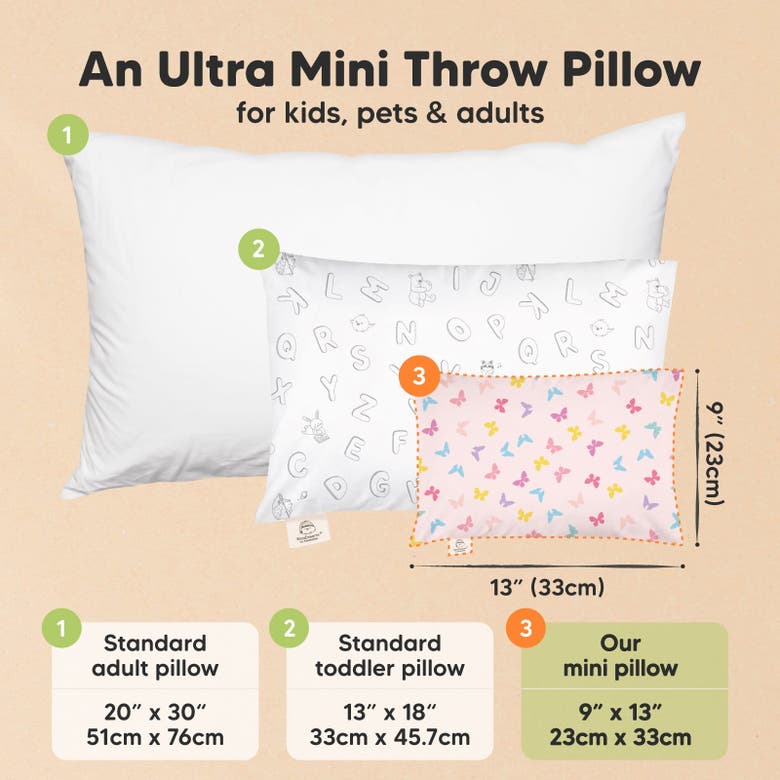 Shop Keababies Mini Toddler Pillow With Pillowcase In Flutter