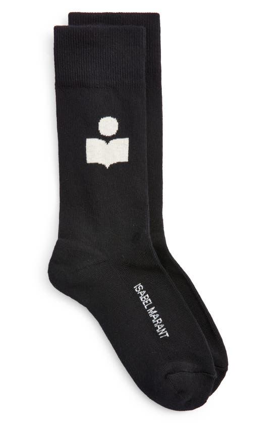 Isabel Marant Siloki Logo Socks In White | ModeSens