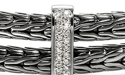 Shop John Hardy Spear Coil Choker, Dark Silver, Diamonds