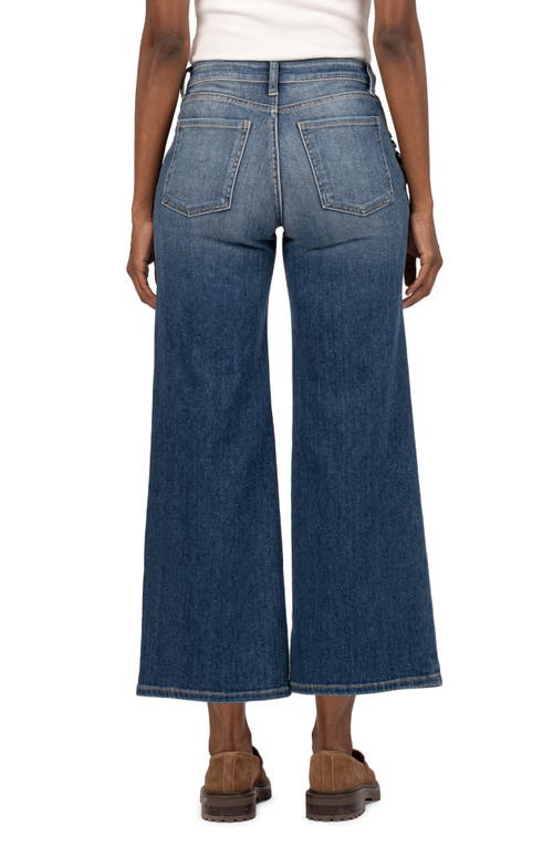 Shop Kut From The Kloth Meg Pleat Pocket Ankle Wide Leg Jeans In Superb