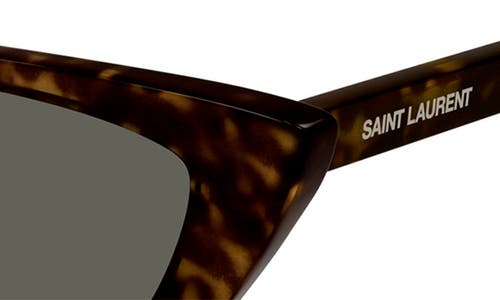 Saint Laurent Sleek Acetate Cat-eye Sunglasses In Havana