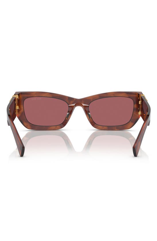 Shop Miu Miu 53mm Rectangular Sunglasses In Violet