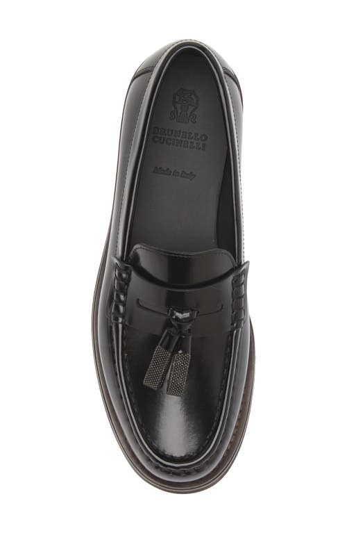 Shop Brunello Cucinelli Monili Tassel Loafer In Black