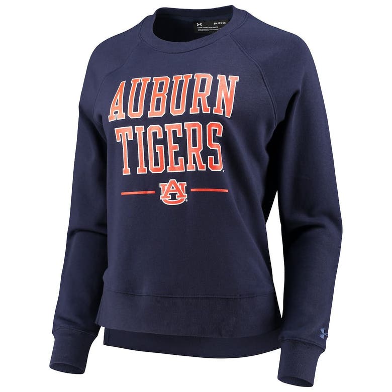 Shop Under Armour Navy Auburn Tigers All Day Fleece Raglan Pullover Sweatshirt