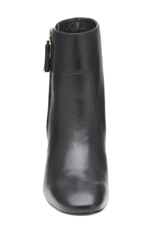 Johnston & Murphy Eleanor Block Heel Bootie In Black Calfskin
