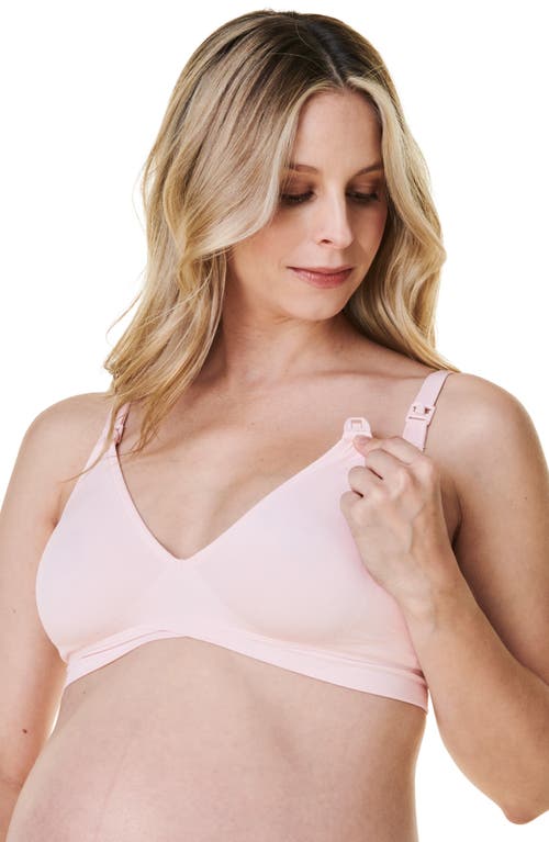 Shop Bravado Designs V-neck Wireless Maternity/nursing Bra In Chalk Pink