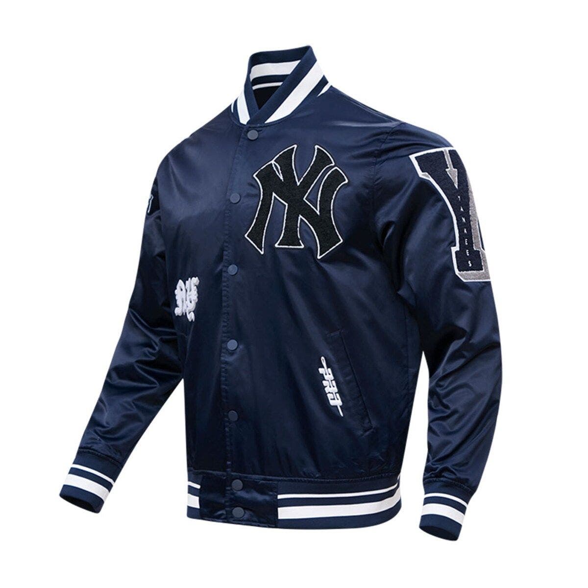 Blue and White Mash Up New York Yankees Varsity Jacket - HJacket
