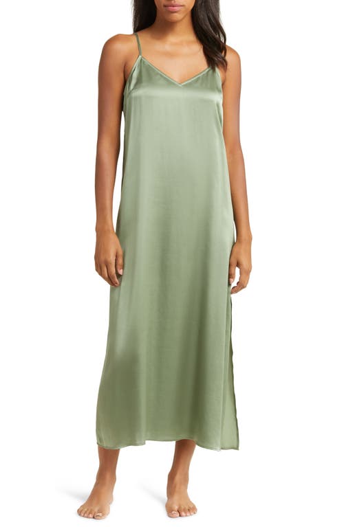 Nordstrom Washable Silk Nightgown In Green