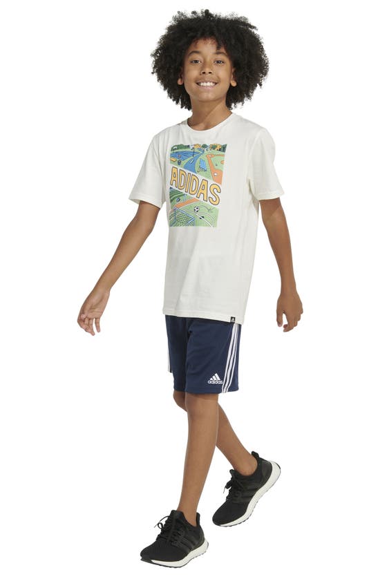 Shop Adidas Originals Adidas Kids' Play Sport Graphic T-shirt In Off White