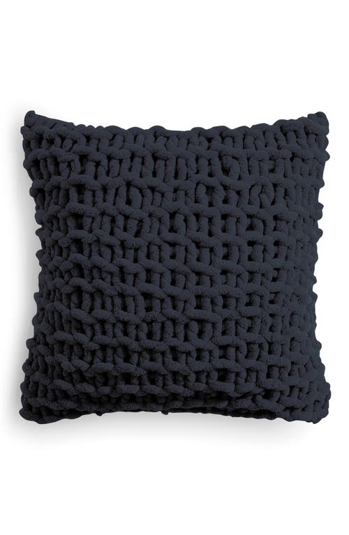 Dkny Chunky Knit Accent Pillow In Jet Black