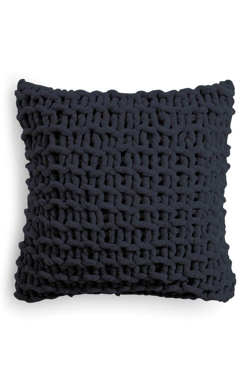 DKNY Chunky Knit Accent Pillow in Jet Black at Nordstrom, Size 2Ft 0In X 2Ft 0In