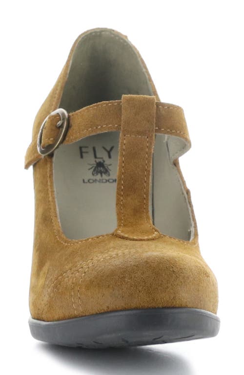 Shop Fly London Kiai Mary Jane Pump In Tobacco Oil Sued