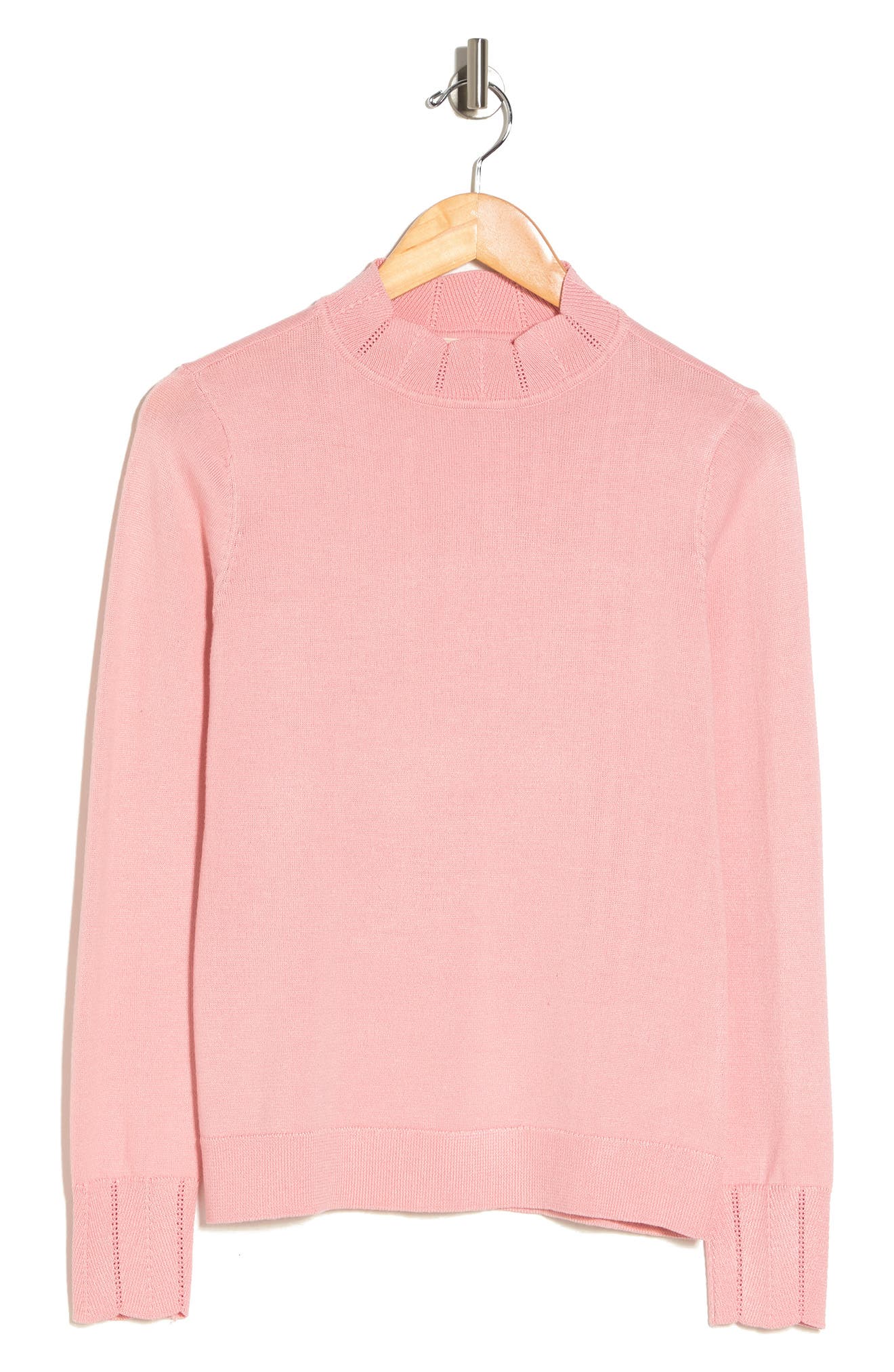 tan mock neck sweater