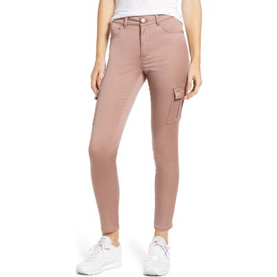 Tinsel Cargo Utility Skinny Pants, Pink