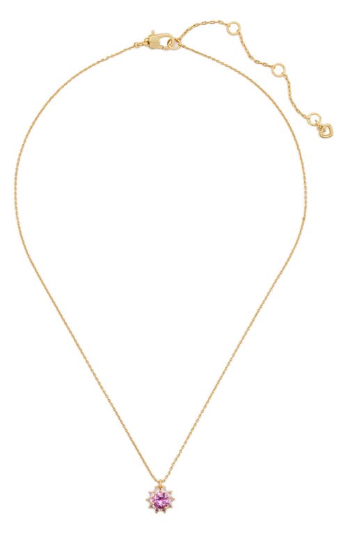 Kate Spade New York halo pendant necklace in Pink Multi at Nordstrom