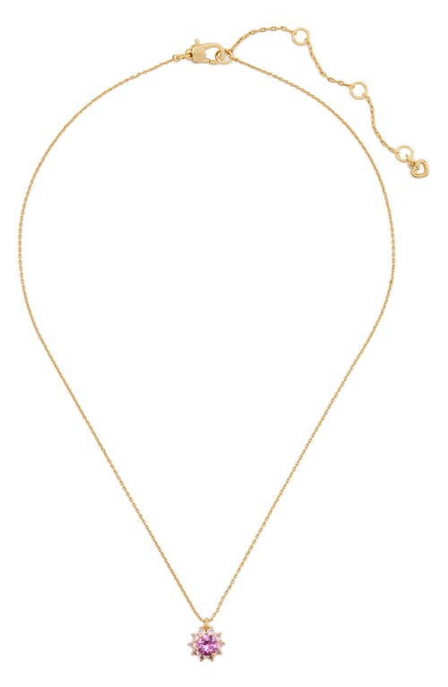 Shop Kate Spade New York Halo Pendant Necklace In Pink Multi