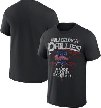 Mitchell & Ness Mens T-shirt Philadelphia Phillies Cream Red Tailored  Fit Sz S